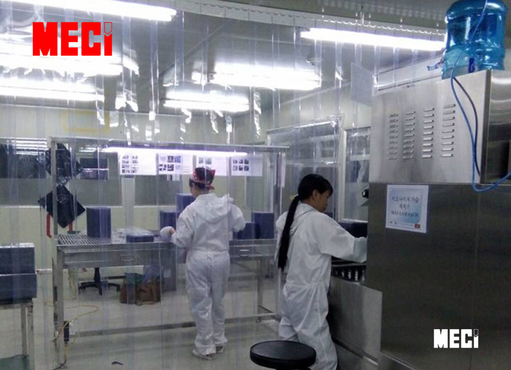 Rèm nhựa esd lắp cố định