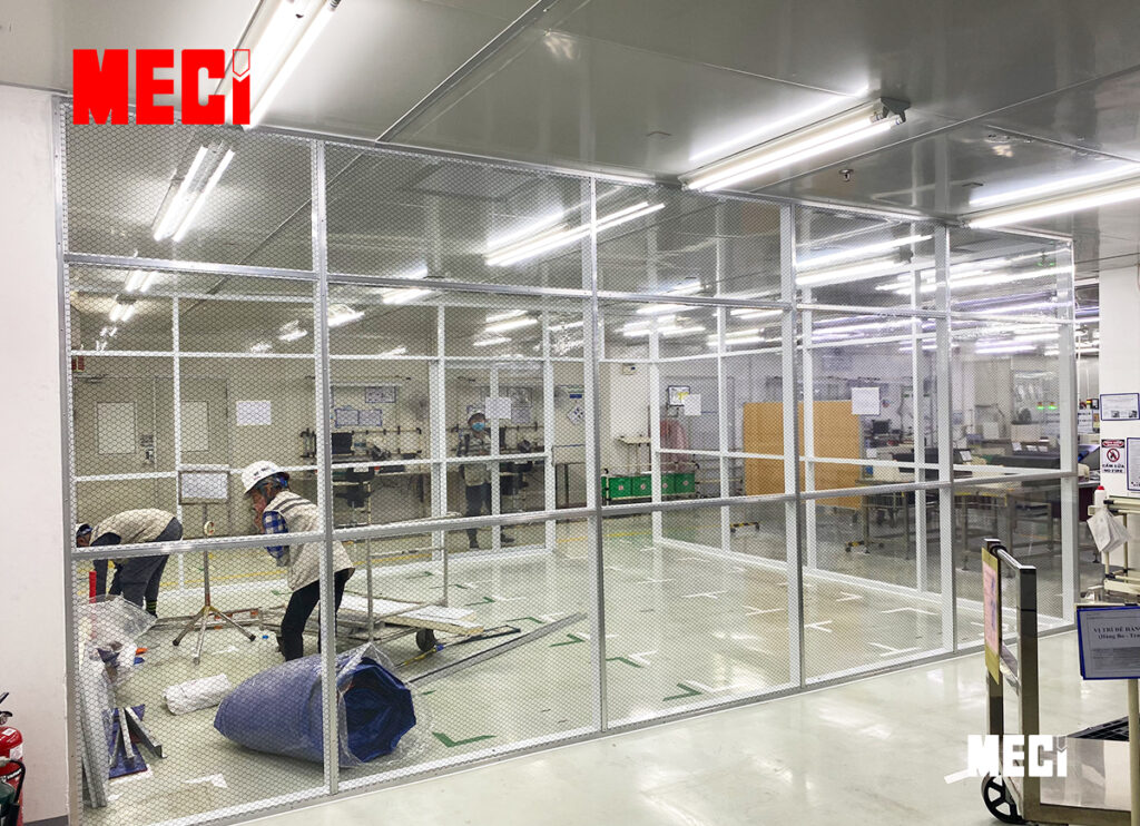 Các vách quây phân vùng một khu vực