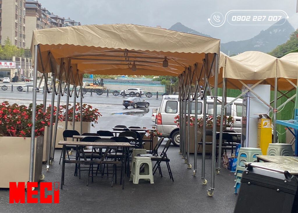 Lều di động sử dụng che khu nghỉ tạm